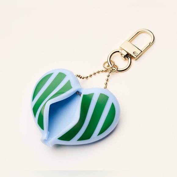 Kate Spade x Target Striped Heart Purse Coin Charm keychain - Picture 3 of 9